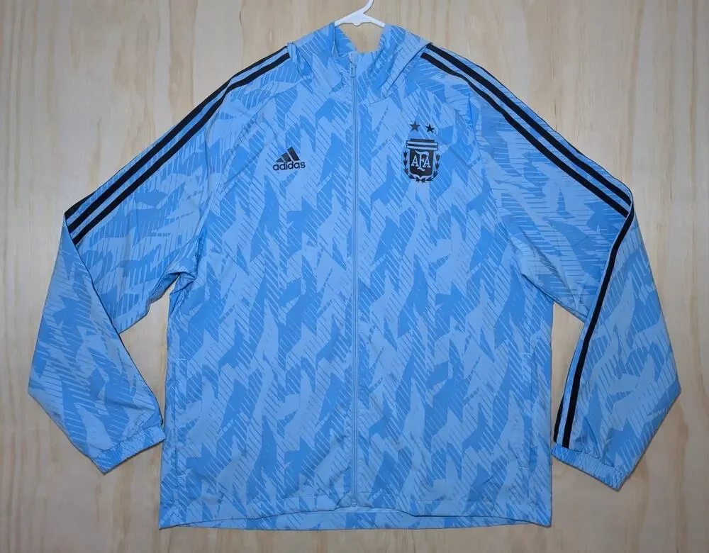 Adidas Men's XL Argentina World Cup Windbreaker Track Training Jacket Soccer